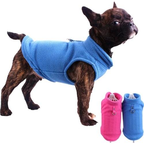 Winter Pet Dog Clothes Solid Color Puppy Vest T-shirt Soft Fleece Chihuahua Teddy Costume French Bull Dog Clothing Poodle Coat