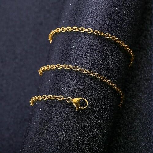 1 necklace stainless steel Cuba chain color jewelry gift stainless steel necklace, environmentally friendly, do not fade