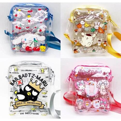 1pc Lovely Cartoon Melody Sumikko Transparet Makeup Bag Pouch Cosmetic Bag PVC Make Up Storage Toiletry Bag Figure Toys Gift