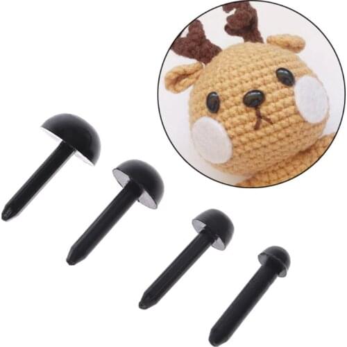 100Pcs 3mm/4mm/5mm/6mm DIY Doll Puppet Plastic Black Pin Safety Eyes For Handmade Teddy Bear Doll Craft Children Kids Toy
