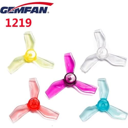 4Pairs Gemfan 1219 1.2x1.9x3 31mm 1mm Hole 3-blade Propeller for 0703-1103 RC Drone FPV Brushless Motor Whoop Mobula6