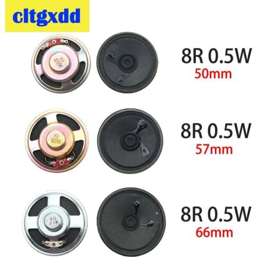 5pcs/lot Ultra-thin 0.5W 8R Acoustic Loudspeaker 8 Ohm 0.5W Diameter 50mm 57mm 66mm Speaker For Doorbell DIY Electronic