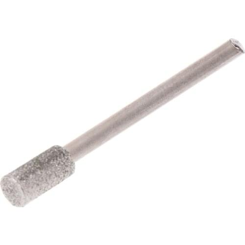 5PCS Diamond Coated Cylindrical Burr 4mm Chainsaw Sharpener Stone File Chain Saw Sharpening Carving Grinding Tools M89B