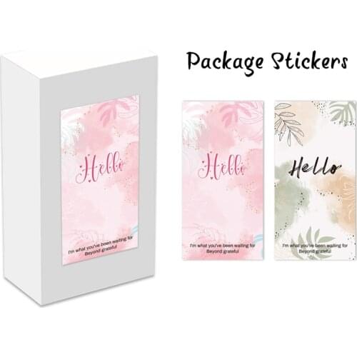 50Pcs/Pack "hello,i'm What You've Been Waiting for" Flower Sticker Seal Label for Thank You Gift Decor Wedding Decor Sticker