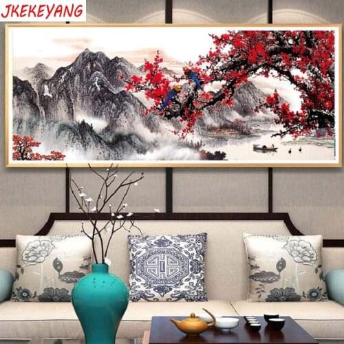 5D DIY Diamond Painting “Plum Blossom Magpie” Flower Home Decor Embroidery Mosaic Picture Handcraft Kit Large Size j3004