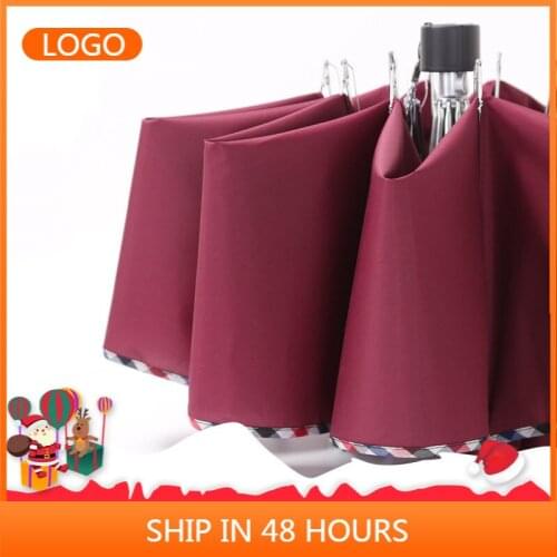 Authentic Paradise Umbrella Outdoor Double Umbrella Three Fold Umbrella Men and Women Increase Business Umbrella Paradise