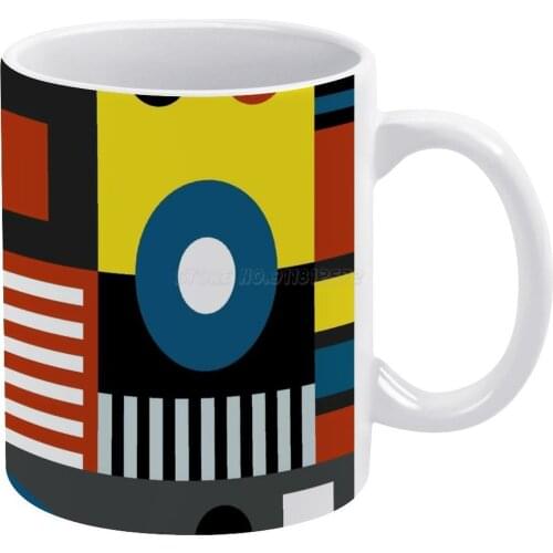 SPEECH AT THE BAUHAUS White Mug New Good Quality Print Mug 11 Oz Coffee Cup Bauhaus Movement Midcentury Constructivism Weimar D