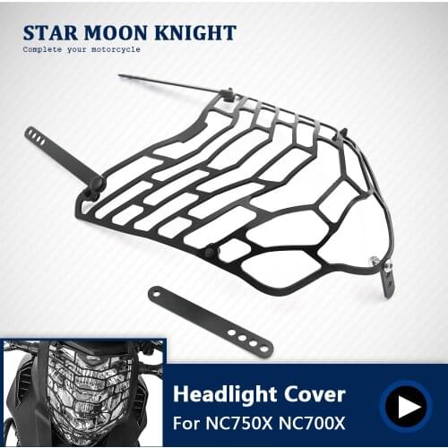 Black/Silver Motorcycle Headlight Guard Cover Protector For HONDA NC 750X NC700X NC750X NC 700X 2012-2018 2017 2016 2015 2014 13