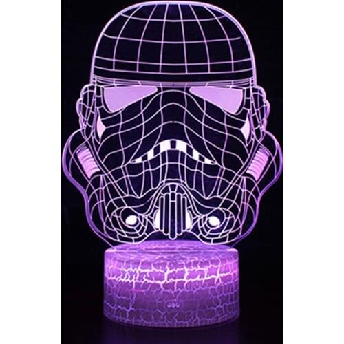 CrackTexture Base 3Color 7Color 16Color (Science Fiction1)USB LED Home Childrens Room Bedside Night Light Decoration Light