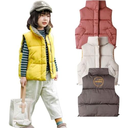 Children Waistcoats 2020 Autumn Winter Vests For Kids Warm Girls Coats Sleeveless Boys Outerwear Baby Vest Jacket 2-8years