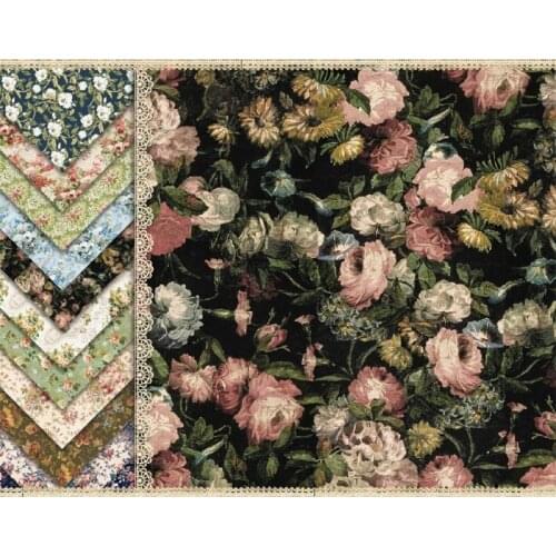 E8BD 24 Sheets Scrapbooking Paper Handmade Craft Cut-out Pattern Paper Decorative Floral Sealing Sticky Paper for Lable