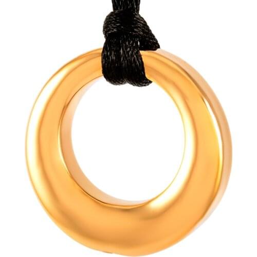 IJD8390 Life is a Journey Cremation Jewelry-Rose Gold Circle of Life Cremation Urn Stainless Steel Fashion Pendant Necklace