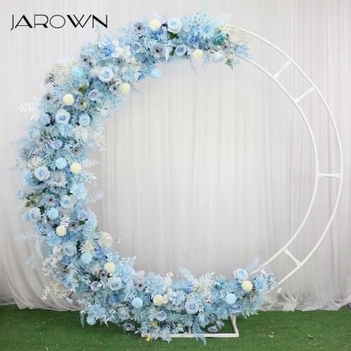 JAROWN Customize Flower Row Flower Wall Wedding Blue Flower Rose Hydrangea Wedding Background Flores Table Flower Decoration