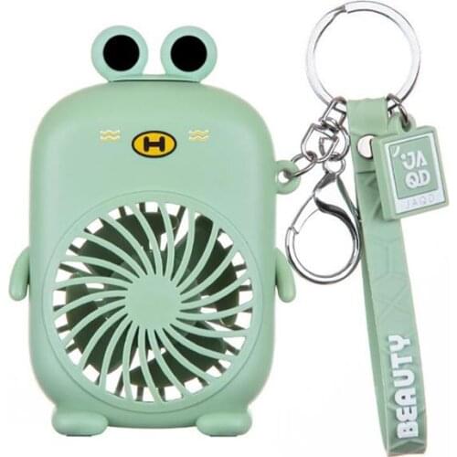 Pocket Mini Fans With Keychain Cute Animal USB Charging Mini Fans Keyring For Kids Great Gift Luxury Mini- Hold Outdoors Fans