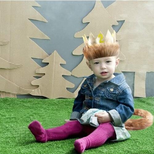 Baby Boys 1st Birthday Wild One Crown Hats with Tail Where The Wild Things Are Party Decorations Costume Wild ONE Photo Props