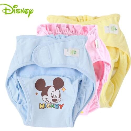Disney Cute Baby Diapers Reusable Nappies Cloth Diaper Washable Infants Children Baby Cotton Training Panties Nappy Changing