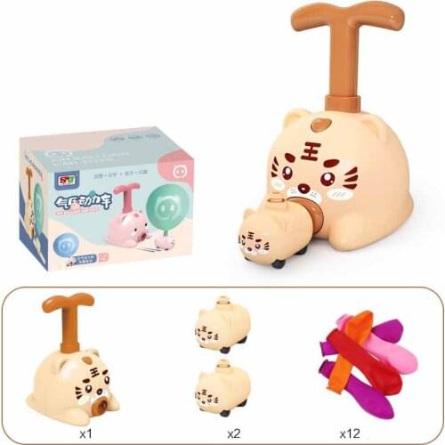 Power Balloon Car Toy Inertial Power Balloon Education Science Education Science Puzzle Fun Toys for Children Christmas Gift#068