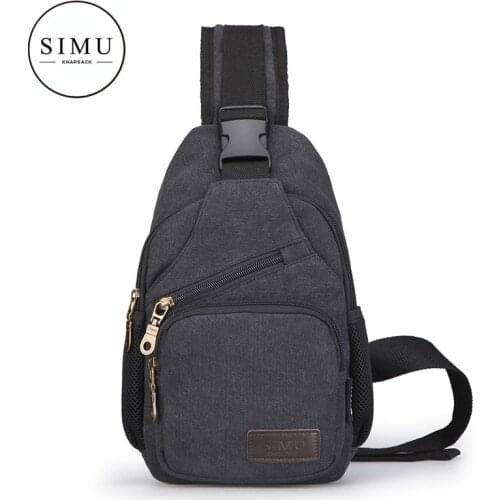 Chest bag mens Cross carrying canvas bag ins bag 2021 new Korean Fashion Cross carrying single shoulder chest bag mens fashion