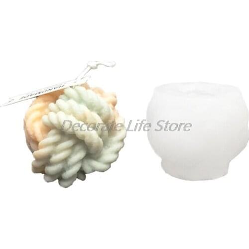 New Woolen Candle Silicone Molds Candle Mold Woolen Ball Handmade Candle Making Wax Mold