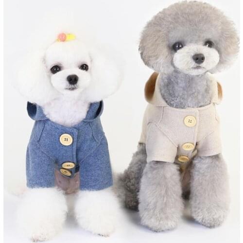 Dog clothing New Teddy dog clothing for autumn and Winter Winter warm Korean woolen coat