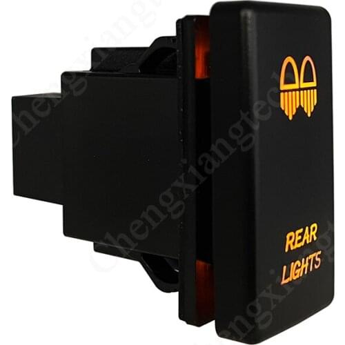 IP65 Car Boat Truck Orange Led 12v/24v on-off Rear Lights Push Button Switch Carling ARB Rocker Switch Size + Connector Wire