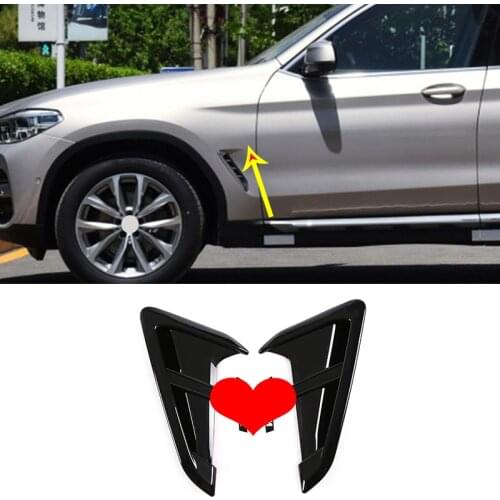 Car Exterior Air Outlet Trim for BMW X3 X4 G01 G02 2018-2021 ABS Fender Decoration Sticker Body Side Air Outlet Car decoration