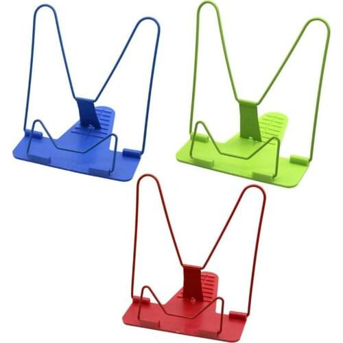 1 Pcs Bookends Portable Foldable Adjustable Bookend Stand Reading Book Stand Document Holder Base Reading Book Holder