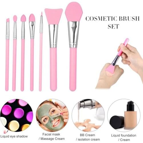 4/6/7 PCS Professional Silicone Makeup Brush Skin-Friendly Flexible Facial Foundation Concealer Multifunctional Cosmetic Tool