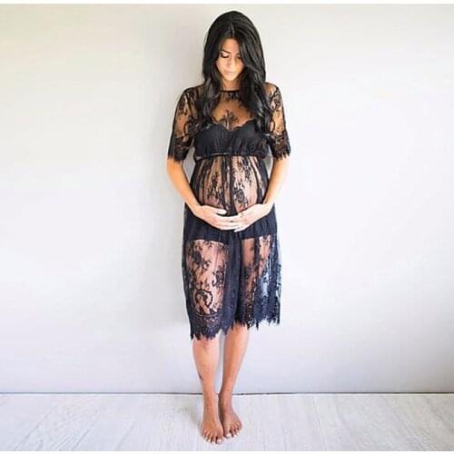 Maternity Photography Props Sexy Lace Dress Maternity photography props Maxi Dress Fancy Pregnancy Photo Shoot Studio Clothing
