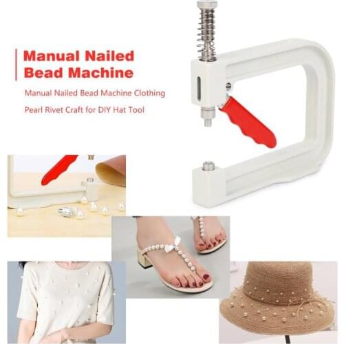Manual Pearl Bead Machine DIY Hand Tools Clothing Manual Pearl Cap Bead Rivet Craft Repair Knitting Lace Hat Hair Tools
