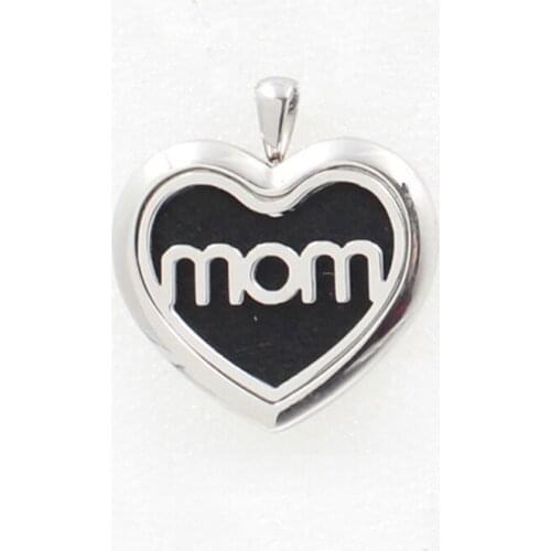 Heart Shape Stainless Steel Mom Essential Oils Aromatherapy Locket Perfume Diffuser Necklace