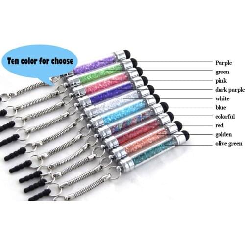 Luxury Diamond Crystal Touch Screen Capacitive Stylus Ball Bling Pen Pens For iphone PC Tablet iPad 1000pcs/lot