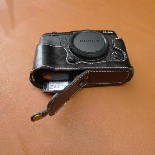 Pu Leather Case Bottom Opening Version Protective Half Body Cover Base For Fujifilm X-E3 XE3 Digital Camera