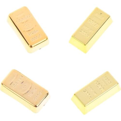 1/6 Dollhouse Miniature Golden Brick Mini Copper Cash Dolls House Accessories Transaction Bullion Man Gold Brick Accessories