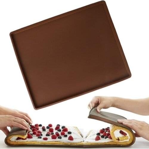 1pc Non-stick Silicone Baking Mat Cake Pad Roll Pad Kitchen Accessories Bakeware Baking Tools Silicone Oven Mat Cake Roll Baking