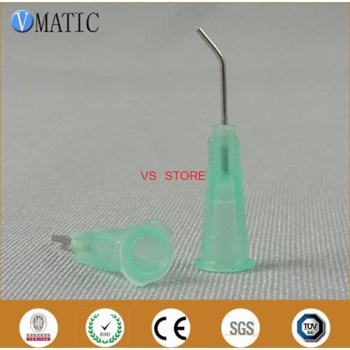 High Quality 100 Pieces 0.5'' 21G 45 Bent Degree 0.5'' Glue Dispensing Needle Bayonet Needles 1/2 Inch