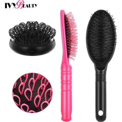 2 Piece Loop Wig Brush Comb Hair Extension Brush for Brushing Styling Detangling Natural Human Hair and Synthetic Hair Wig Brush