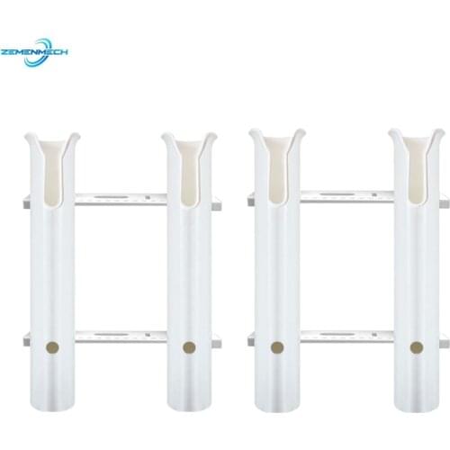 2PCS Tube Link White Plastic Fishing Rod Holder Stand For Fishing Rod Rack Socket for Boat Marine Angling Box Kayak Canoe Yacht