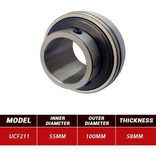 3pcs Outer Wire Bearing UCF211 Mental Pillow Block Bearing UCF211 55mm*100mm*58mm Steel Bearings High Quality