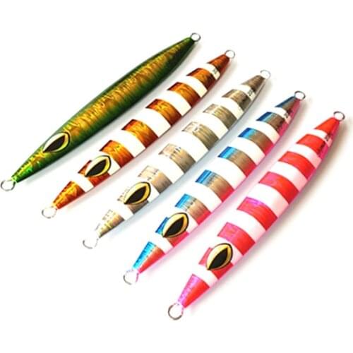 3PCS Fishing Ocean Boat Glow Zebra Slow Jig Deep sea Jigging Jigbait Spoon Lure baits 200g 250g