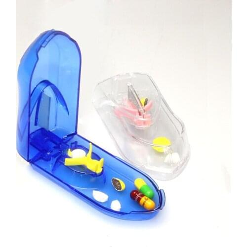 4 Layer Grinder Splitter Tablet Cutter Divider Storage Case Pill Box Cutting Tablets Pill Cutter Medicine Crusher