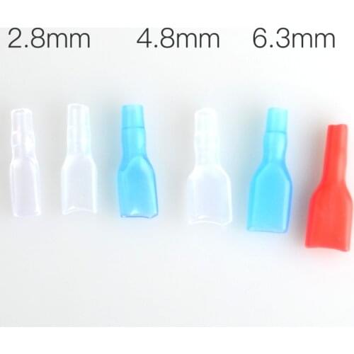 50pcs 2.8/4.8/6.3 Cover Case for 2.8mm 4.8mm 6.3mm Crimp Terminal Spade Connector Terminal Cap