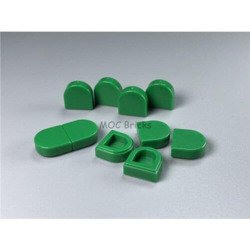 50pcs/lot MOC Bricks DIY Tile Modified 1 x 1 Half Circle Extended fit with 24246 Building Blocks Dolls Figure Toys children Gift