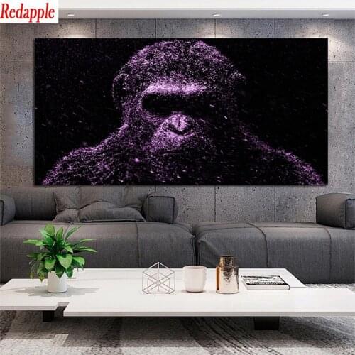 5D DIY Diamond Painting Abstract art gorilla Full Square Round Drill Embroidery Cross Stitch 5D icon gift Home Decor mosaic
