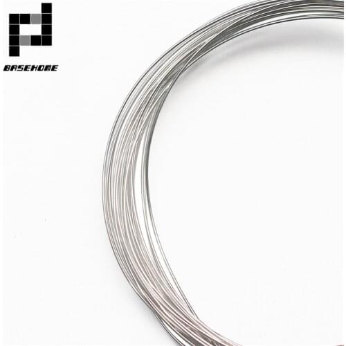 BASEHOME 1m/lot 0.3/0.4/0.6/0.8/1mm Width 925 Sterling Silver Cord Pure Silver Wire Beading Stringing For DIY Jewelry Making