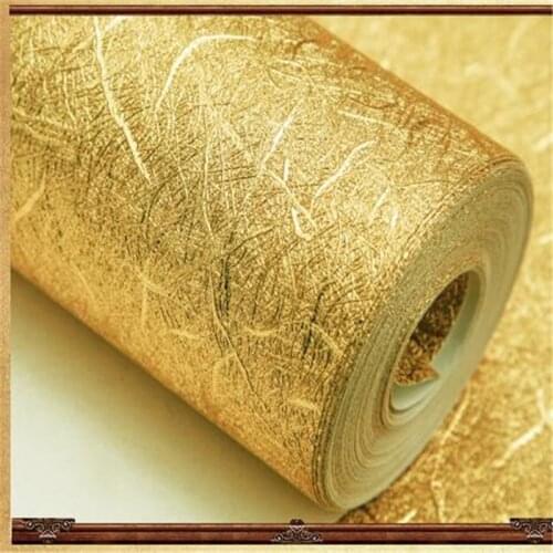 Beibehang gold foil silver foil wall embossed brushed roof ceiling trough ceiling porch KTV club gold wallpaper papel de parede