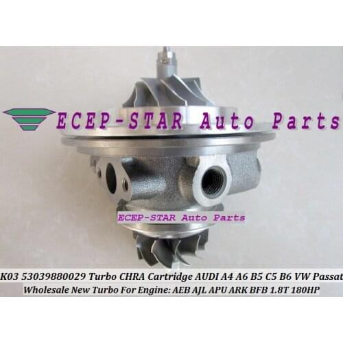 Free Ship Turbo CHRA Cartridge Core K03 53039880025 53039700025 058145703N For AUDI A4 A6 VW Passat B5 1.8T AEB AJL APU ARK 1.8L