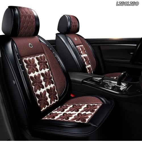 LIGOLIGO flax car seat covers for Citroen all models c4 c5 c3 C6 Elysee Xsara C-Quatre Picasso auto seat cover cars accessories