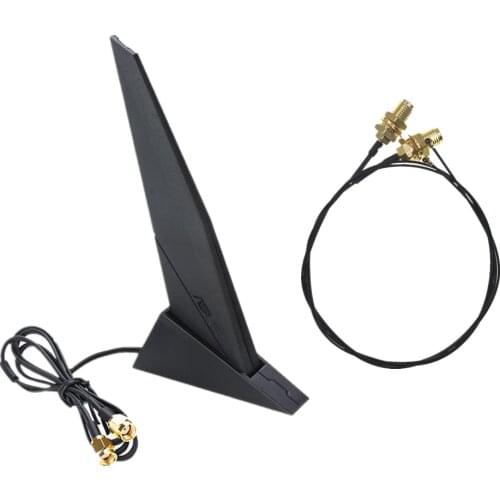 MHF4 SMA Cable with ASUS 2T2R Dual Band Network Card Antenna for Intel AX210 AX200 9260NGW AX201 9560NGW Z390 Motherboard