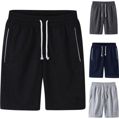2020 Summer Mens Fashion Sports Jogging Men Plus Size Solid Color Drawstring Shorts Fitness Fifth Pants for men